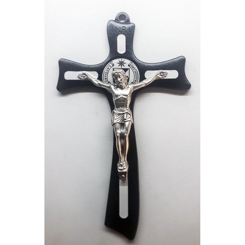 Dominican Cross In Enameled Metal Black