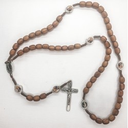 Oval olive wood rosary Ø 8...