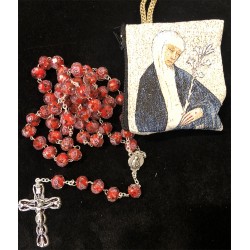 Crystal rosary 10 mm with...